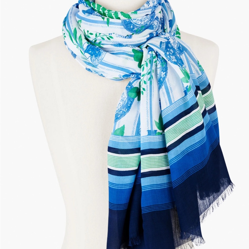 Talbots floral oblong scarf